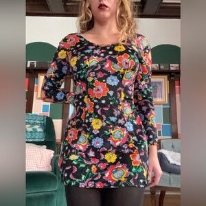 Psychedelic Floral Vintage Micro Mini Dress